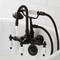 Kingston Brass CA9T5 3-3/8" Tub Wall Mount Clawfoot Tub Faucet with Hand Shower, Oil Rubbed Bronze CA9T5 - alternate 2